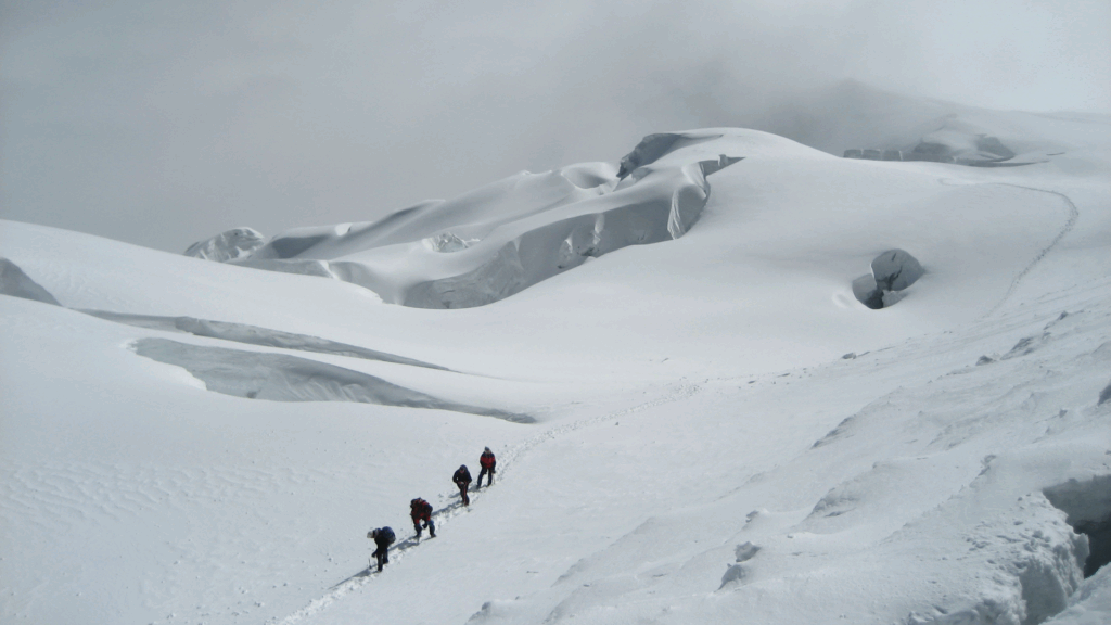 Hiking in the Andes of Bolivia