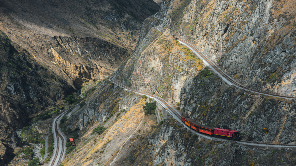 Devils Nose Train from distance Ecuador